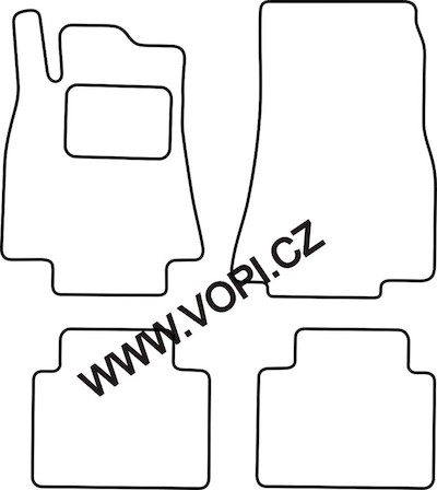 Textil-Autoteppiche Mercedes B W245 HB 2005 - 2011  Carfit (2940)